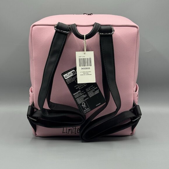 Loungefly Coraline Limited Edition Doll Pink Mini Backpack NEW main image 4